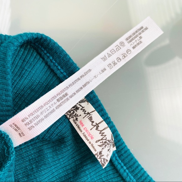 Free People Long Beach Ribbed Knit Tank Top Tunic - Picture 6 of 6